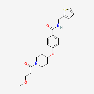 molecular formula C21H26N2O4S B5102862 4-{[1-(3-methoxypropanoyl)-4-piperidinyl]oxy}-N-(2-thienylmethyl)benzamide 