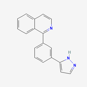 molecular formula C18H13N3 B5102891 1-[3-(1H-pyrazol-3-yl)phenyl]isoquinoline trifluoroacetate 