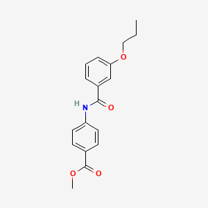 molecular formula C18H19NO4 B5102911 methyl 4-[(3-propoxybenzoyl)amino]benzoate 