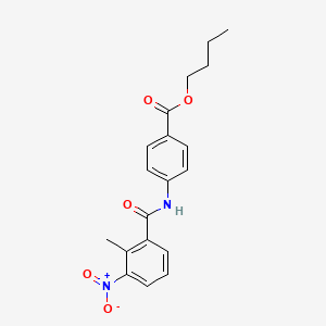 molecular formula C19H20N2O5 B5102923 butyl 4-[(2-methyl-3-nitrobenzoyl)amino]benzoate 