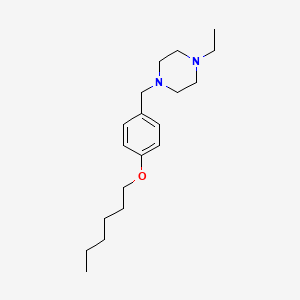 molecular formula C19H32N2O B5102931 1-ethyl-4-[4-(hexyloxy)benzyl]piperazine 