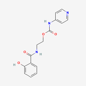 2-[(2-hydroxybenzoyl)amino]ethyl 4-pyridinylcarbamate