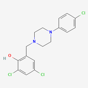 2,4-dichloro-6-{[4-(4-chlorophenyl)-1-piperazinyl]methyl}phenol