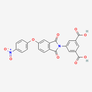 molecular formula C22H12N2O9 B5102967 5-[5-(4-nitrophenoxy)-1,3-dioxo-1,3-dihydro-2H-isoindol-2-yl]isophthalic acid 