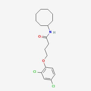 molecular formula C18H25Cl2NO2 B5103092 N-cyclooctyl-4-(2,4-dichlorophenoxy)butanamide CAS No. 6429-07-8