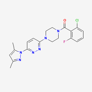 molecular formula C20H20ClFN6O B5103093 3-[4-(2-chloro-6-fluorobenzoyl)-1-piperazinyl]-6-(3,5-dimethyl-1H-pyrazol-1-yl)pyridazine 