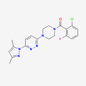 3-[4-(2-chloro-6-fluorobenzoyl)-1-piperazinyl]-6-(3,5-dimethyl-1H-pyrazol-1-yl)pyridazine