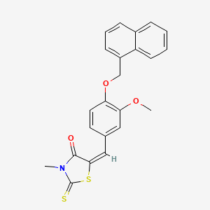 5-[3-methoxy-4-(1-naphthylmethoxy)benzylidene]-3-methyl-2-thioxo-1,3-thiazolidin-4-one
