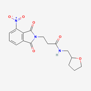 molecular formula C16H17N3O6 B5103111 3-(4-nitro-1,3-dioxo-1,3-dihydro-2H-isoindol-2-yl)-N-(tetrahydro-2-furanylmethyl)propanamide 
