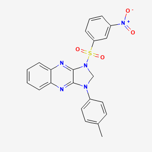 molecular formula C22H17N5O4S B5103113 1-(4-methylphenyl)-3-[(3-nitrophenyl)sulfonyl]-2,3-dihydro-1H-imidazo[4,5-b]quinoxaline 