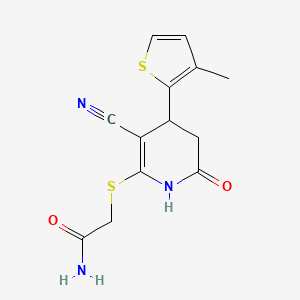 molecular formula C13H13N3O2S2 B5103119 2-{[3-cyano-4-(3-methyl-2-thienyl)-6-oxo-1,4,5,6-tetrahydro-2-pyridinyl]thio}acetamide 