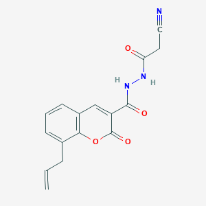 molecular formula C16H13N3O4 B5103120 8-allyl-N'-(cyanoacetyl)-2-oxo-2H-chromene-3-carbohydrazide CAS No. 5733-65-3