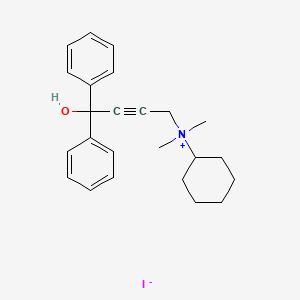 molecular formula C24H30INO B5103155 N-(4-hydroxy-4,4-diphenyl-2-butyn-1-yl)-N,N-dimethylcyclohexanaminium iodide 