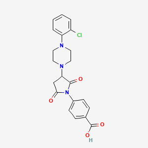 4-{3-[4-(2-chlorophenyl)-1-piperazinyl]-2,5-dioxo-1-pyrrolidinyl}benzoic acid