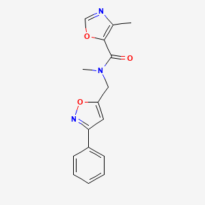 N,4-dimethyl-N-[(3-phenyl-5-isoxazolyl)methyl]-1,3-oxazole-5-carboxamide