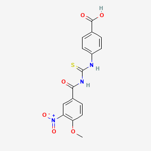 molecular formula C16H13N3O6S B5103197 4-({[(4-methoxy-3-nitrobenzoyl)amino]carbonothioyl}amino)benzoic acid 