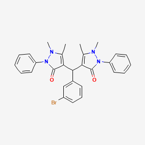 molecular formula C29H27BrN4O2 B5103200 4,4'-[(3-bromophenyl)methylene]bis(1,5-dimethyl-2-phenyl-1,2-dihydro-3H-pyrazol-3-one) 