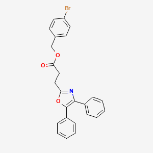 molecular formula C25H20BrNO3 B5103201 4-bromobenzyl 3-(4,5-diphenyl-1,3-oxazol-2-yl)propanoate 