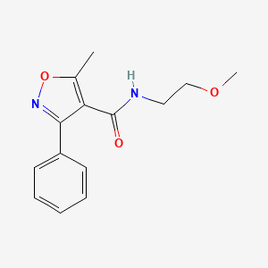 molecular formula C14H16N2O3 B5103215 N-(2-methoxyethyl)-5-methyl-3-phenyl-4-isoxazolecarboxamide 