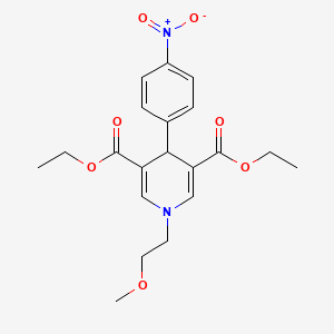 diethyl 1-(2-methoxyethyl)-4-(4-nitrophenyl)-1,4-dihydro-3,5-pyridinedicarboxylate