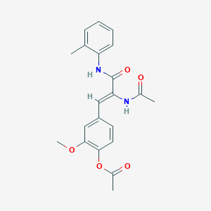 molecular formula C21H22N2O5 B5103226 4-{2-(acetylamino)-3-[(2-methylphenyl)amino]-3-oxo-1-propen-1-yl}-2-methoxyphenyl acetate 
