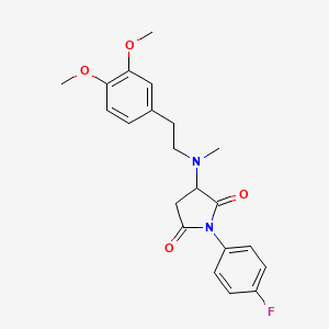 3-[[2-(3,4-dimethoxyphenyl)ethyl](methyl)amino]-1-(4-fluorophenyl)-2,5-pyrrolidinedione