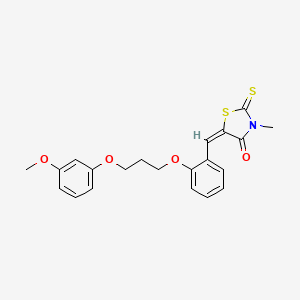 molecular formula C21H21NO4S2 B5103239 5-{2-[3-(3-methoxyphenoxy)propoxy]benzylidene}-3-methyl-2-thioxo-1,3-thiazolidin-4-one 