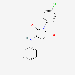 1-(4-chlorophenyl)-3-[(3-ethylphenyl)amino]-2,5-pyrrolidinedione