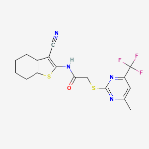 N-(3-cyano-4,5,6,7-tetrahydro-1-benzothien-2-yl)-2-{[4-methyl-6-(trifluoromethyl)-2-pyrimidinyl]thio}acetamide