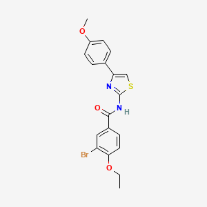 molecular formula C19H17BrN2O3S B5103281 3-bromo-4-ethoxy-N-[4-(4-methoxyphenyl)-1,3-thiazol-2-yl]benzamide 