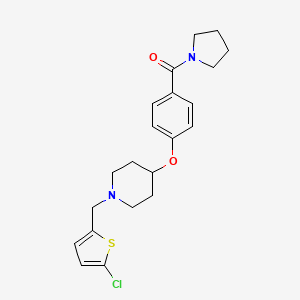 1-[(5-chloro-2-thienyl)methyl]-4-[4-(1-pyrrolidinylcarbonyl)phenoxy]piperidine