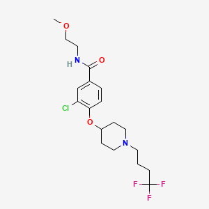 3-chloro-N-(2-methoxyethyl)-4-{[1-(4,4,4-trifluorobutyl)-4-piperidinyl]oxy}benzamide