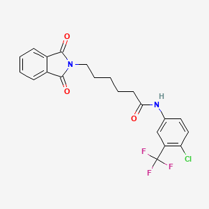 molecular formula C21H18ClF3N2O3 B5103303 N-[4-chloro-3-(trifluoromethyl)phenyl]-6-(1,3-dioxo-1,3-dihydro-2H-isoindol-2-yl)hexanamide 