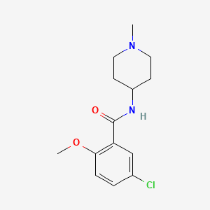 5-chloro-2-methoxy-N-(1-methyl-4-piperidinyl)benzamide