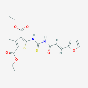 diethyl 5-[({[3-(2-furyl)acryloyl]amino}carbonothioyl)amino]-3-methyl-2,4-thiophenedicarboxylate