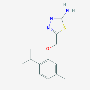 molecular formula C13H17N3OS B510339 5-(2-异丙基-5-甲基-苯氧甲基)-[1,3,4]噻二唑-2-胺 CAS No. 299935-55-0
