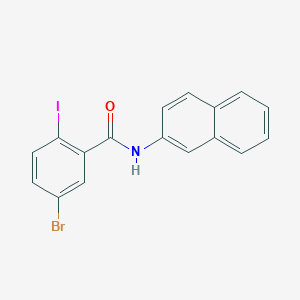 molecular formula C17H11BrINO B5103400 5-bromo-2-iodo-N-2-naphthylbenzamide 