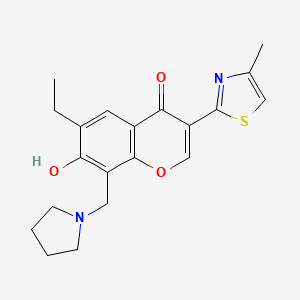 6-ethyl-7-hydroxy-3-(4-methyl-1,3-thiazol-2-yl)-8-(1-pyrrolidinylmethyl)-4H-chromen-4-one