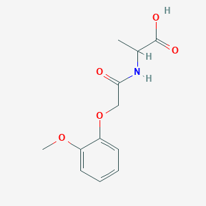 molecular formula C12H15NO5 B5103432 N-[(2-methoxyphenoxy)acetyl]alanine CAS No. 6240-94-4