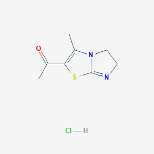 1-(3-methyl-5,6-dihydroimidazo[2,1-b][1,3]thiazol-2-yl)ethanone hydrochloride