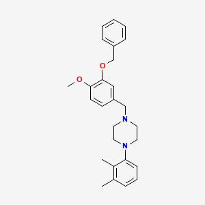 1-[3-(benzyloxy)-4-methoxybenzyl]-4-(2,3-dimethylphenyl)piperazine