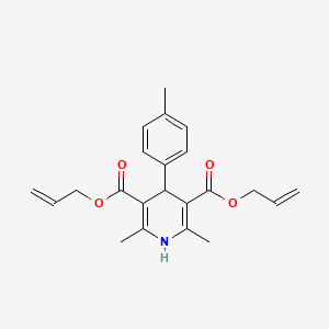 molecular formula C22H25NO4 B5103462 diallyl 2,6-dimethyl-4-(4-methylphenyl)-1,4-dihydro-3,5-pyridinedicarboxylate 