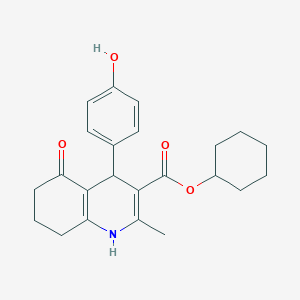 cyclohexyl 4-(4-hydroxyphenyl)-2-methyl-5-oxo-1,4,5,6,7,8-hexahydro-3-quinolinecarboxylate