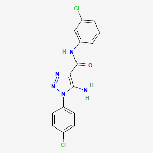 molecular formula C15H11Cl2N5O B5103490 5-amino-N-(3-chlorophenyl)-1-(4-chlorophenyl)-1H-1,2,3-triazole-4-carboxamide 