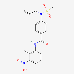 molecular formula C18H19N3O5S B5103507 4-[allyl(methylsulfonyl)amino]-N-(2-methyl-3-nitrophenyl)benzamide 