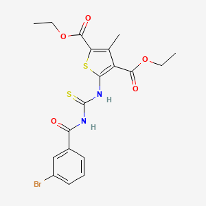 molecular formula C19H19BrN2O5S2 B5103518 diethyl 5-({[(3-bromobenzoyl)amino]carbonothioyl}amino)-3-methyl-2,4-thiophenedicarboxylate 