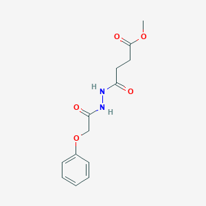 molecular formula C13H16N2O5 B5103519 methyl 4-oxo-4-[2-(phenoxyacetyl)hydrazino]butanoate 