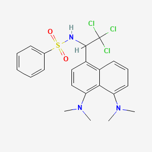 N-{1-[4,5-bis(dimethylamino)-1-naphthyl]-2,2,2-trichloroethyl}benzenesulfonamide