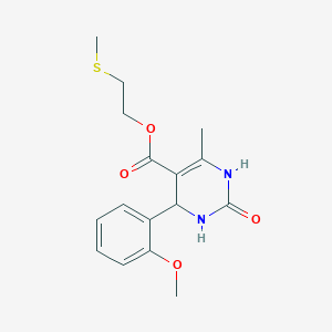 2-(methylthio)ethyl 4-(2-methoxyphenyl)-6-methyl-2-oxo-1,2,3,4-tetrahydro-5-pyrimidinecarboxylate