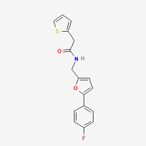molecular formula C17H14FNO2S B5103540 N-{[5-(4-fluorophenyl)-2-furyl]methyl}-2-(2-thienyl)acetamide 
